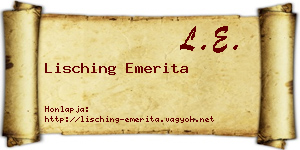 Lisching Emerita névjegykártya