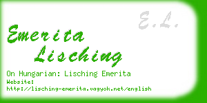 emerita lisching business card